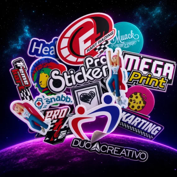 Stickers personalizados entregados como piezas individuales